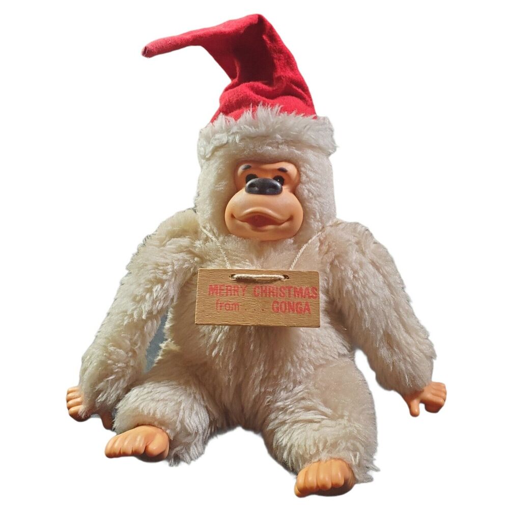 Gonga Thumb Sucking Russ Luv Pets Merry Christmas Gorilla 80s Vtg Stuff Animal